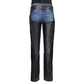 Milwaukee Leather Women's Leather Motorcycle Chaps w/ Embroidery Detail, Adjustable Fit Riding Gear - LKL16702