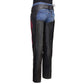 Milwaukee Leather Women's Leather Motorcycle Chaps w/ Embroidery Detail, Adjustable Fit Riding Gear - LKL16703
