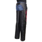 Milwaukee Leather Women's Leather Motorcycle Chaps w/ Embroidery Detail, Adjustable Fit Riding Gear - LKL16703
