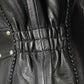 Milwaukee Leather LKL2710 Women's Classic Black Braided Motorcycle Jacket with Studded Back