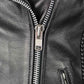 Milwaukee Leather LKL2710 Women's Classic Black Braided Motorcycle Jacket with Studded Back