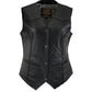 Milwaukee Leather Women's Road Queen Black Braided Buffalo Leather Motorcycle Vest - LKL4713