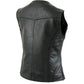 Milwaukee Leather Women's Road Queen Black Braided Buffalo Leather Motorcycle Vest - LKL4713