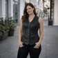 Milwaukee Leather Women's Road Queen Black Braided Buffalo Leather Motorcycle Vest - LKL4713