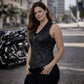 Milwaukee Leather Women's Mistress Black Side Lace Leather Motorcycle Vest - LKL4714