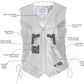 Milwaukee Leather Women's Mistress Black Side Lace Leather Motorcycle Vest - LKL4714