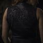 Milwaukee Leather Women's Bling V-Neck Leather Motorcycle Vest with Rhinestone Detail