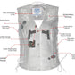 Milwaukee Leather Women's Bling V-Neck Leather Motorcycle Vest with Rhinestone Detail