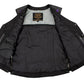 Milwaukee Leather Women's Bling V-Neck Leather Motorcycle Vest with Rhinestone Detail