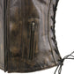 Milwaukee Leather Women's Bella Distressed Brown Leather Motorcycle Vest with Side Laces - LKL4719