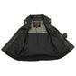 Milwaukee Leather Women's Dita Black Motorcycle Leather Vest w/ Riveted Lapel Collar - LKL4720