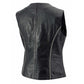 Milwaukee Leather Women's 'Bling' Black Leather V-Neck Motorcycle Rider Vest with Rhinestone Detail - LK4721