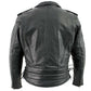 Milwaukee Leather LKM17004 Men's Classic Premium Black Vented Motorcycle Leather Biker Riders Jacket