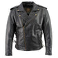 Milwaukee Leather LKM17004 Men's Classic Premium Black Vented Motorcycle Leather Biker Riders Jacket