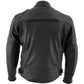 Milwaukee Leather LKM17013 Men's Premium Black Advanced Leather Motorcycle Jacket w/ CE Armor Protection