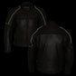 Milwaukee Leather LKM17013 Men's Premium Black Advanced Leather Motorcycle Jacket w/ CE Armor Protection