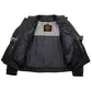 Milwaukee Leather LKM17014 Men's Matte Black Premium Leather Protective Motorcycle Racing Style Biker Jacket w/ CE Armor