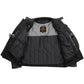 Milwaukee Leather LKM17015 Men's Premium Black Leather Vented Racer Style Motorcycle Bker Jacket w/ CE Armor