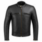 Milwaukee Leather Men's 'The Racer' Premium Black Leather Vented Racer Style Motorcycle Biker Jacket w/ CE Armor - LKM17015