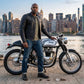 Milwaukee Leather Men's 'The Racer' Premium Black Leather Vented Racer Style Motorcycle Biker Jacket w/ CE Armor - LKM17015