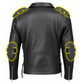 Milwaukee Leather LKM1701 Men's Classic Side Laced Black Motorcycle Premium Leather Jacket with CE Armor Protection