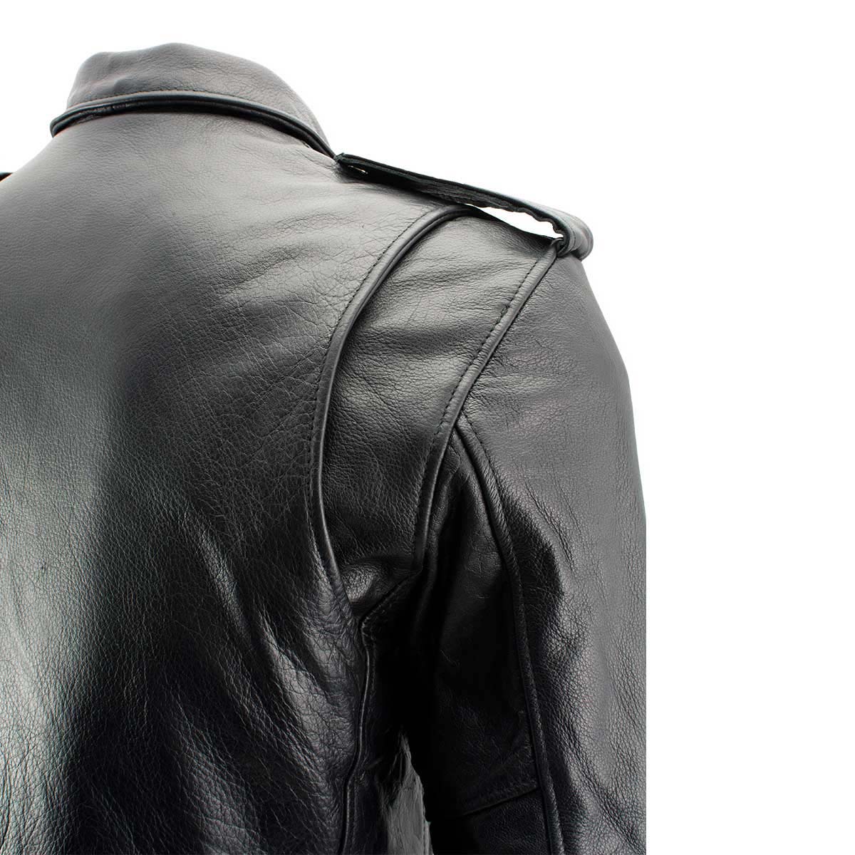 Milwaukee Leather Men's Classic Armored Black Leather Motorcycle Jacket w/ CE Armor - LKM17020