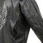 Milwaukee Leather Men's Alibi Black Leather Motorcycle Jacket w/ CE Armor, Removable Hoodie - LKM17021