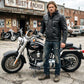 Milwaukee Leather Men's Alibi Black Leather Motorcycle Jacket w/ CE Armor, Removable Hoodie - LKM17021
