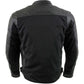 Milwaukee Leather Men's Chaos Black Leather Motorcycle Jacket w/ CE Armor, Reflective Panels, Vents - LKM17022