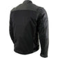 Milwaukee Leather Men's Chaos Black Leather Motorcycle Jacket w/ CE Armor, Reflective Panels, Vents - LKM17022