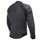 Milwaukee Leather Men's Endo Black Leather Motorcycle Jacket w/ CE Armor, Reflective Panels, Vents - LKM17023