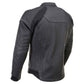 Milwaukee Leather Men's Endo Black Leather Motorcycle Jacket w/ CE Armor, Reflective Panels, Vents - LKM17023