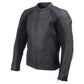 Milwaukee Leather Men's Endo Black Leather Motorcycle Jacket w/ CE Armor, Reflective Panels, Vents - LKM17023