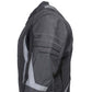 Milwaukee Leather Men's Stryde Black and Grey Matte Finish Racer Leather Motorcycle Jacket - LKM17024