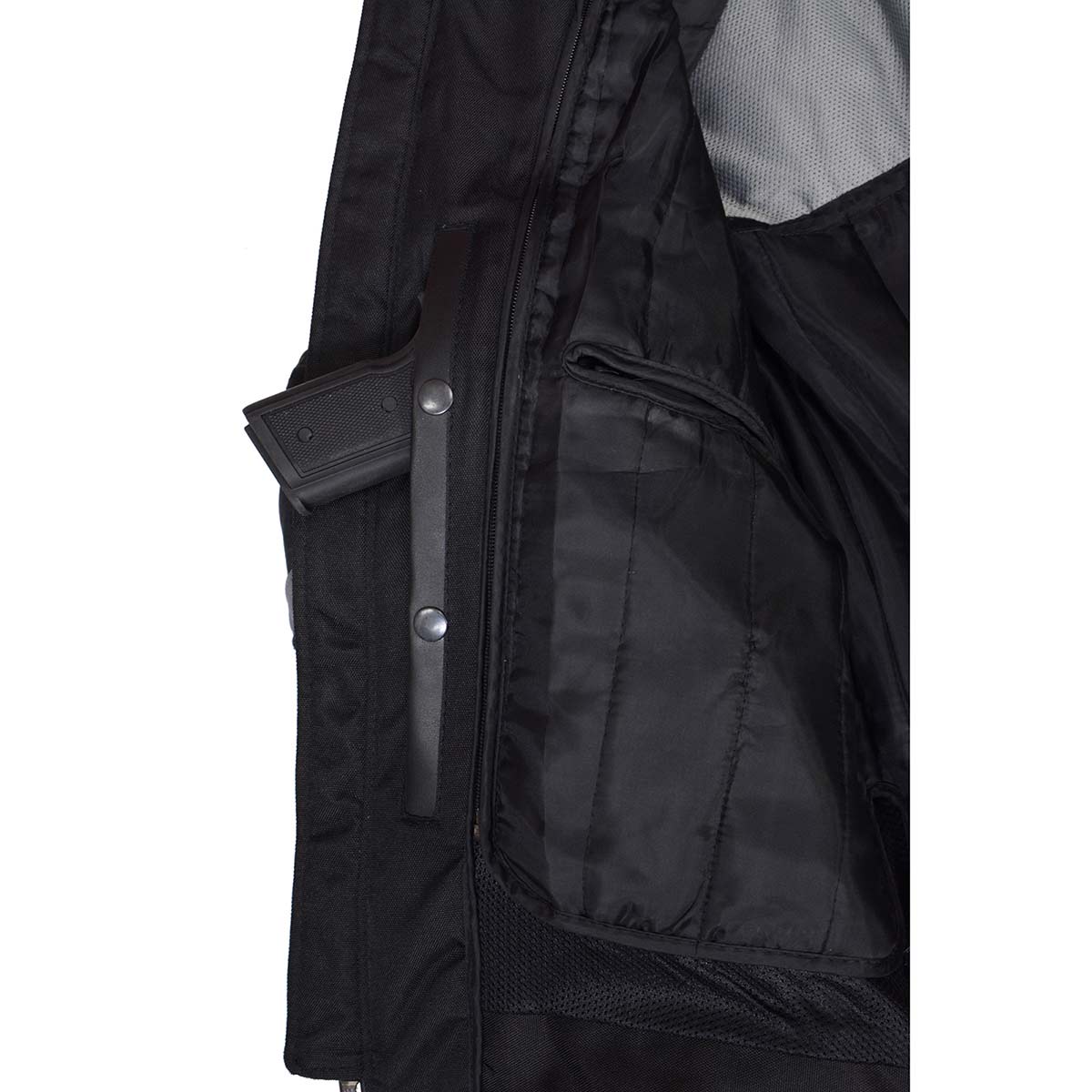 Milwaukee Leather Men's Stryde Black and Grey Matte Finish Racer Leather Motorcycle Jacket - LKM17024