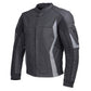 Milwaukee Leather Men's Stryde Black and Grey Matte Finish Racer Leather Motorcycle Jacket - LKM17024