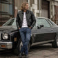 Milwaukee Leather LKM1704 Men's Classic Aviator Style Bomber Black Leather Fashion Coat Jacket