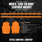 Milwaukee Leather Men's Live to Ride Classic Retro Brown Premium Leather CE Armored Motorcycle Jacket - Side Lace - LKM1707