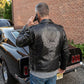 Milwaukee Leather Men's Live to Ride Classic Black Premium Leather CE Armored Motorcycle Jacket - Side Lace - LKM1706