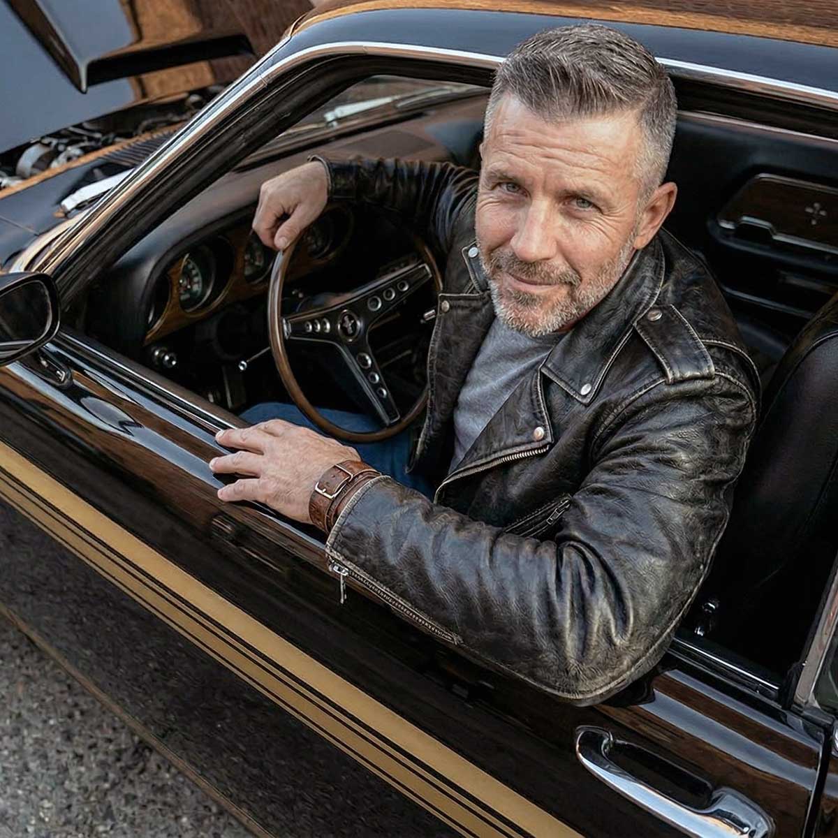 Milwaukee Leather Men's Live to Ride Classic Black Premium Leather CE Armored Motorcycle Jacket - Side Lace - LKM1706