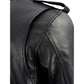 Milwaukee Leather Men's Premium Black Leather Motorcycle Jacket - Vintage Police Style w/ Side Lace - LKM1711