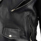 Milwaukee Leather Men's Premium Black Leather Motorcycle Jacket - Vintage Police Style w/ Side Lace - LKM1711
