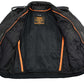Milwaukee Leather Men's Premium Black Leather Motorcycle Jacket - Vintage Police Style w/ Side Lace - LKM1711