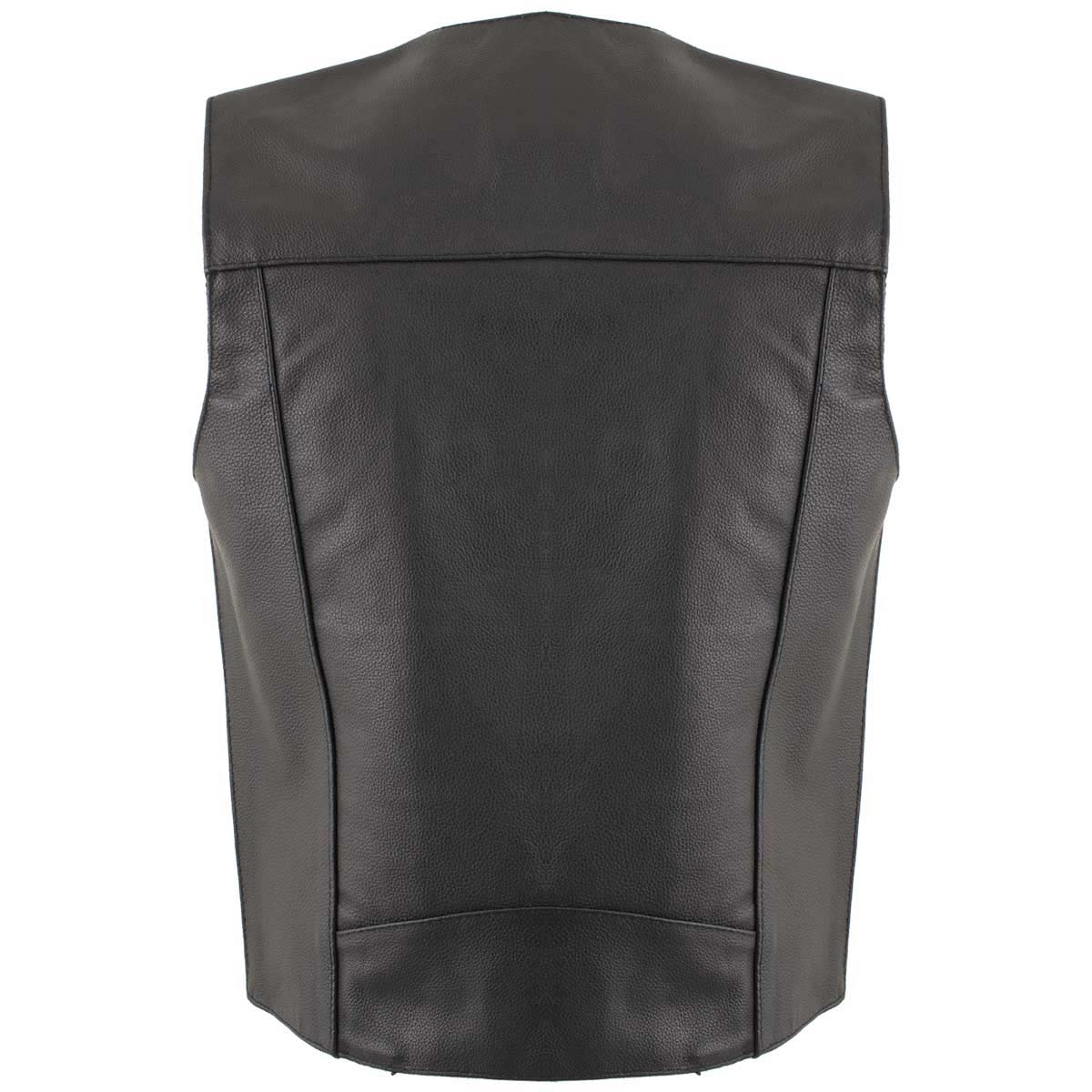 Milwaukee Leather Men's Black Western Style Style Motorcycle Vest - LKM3775