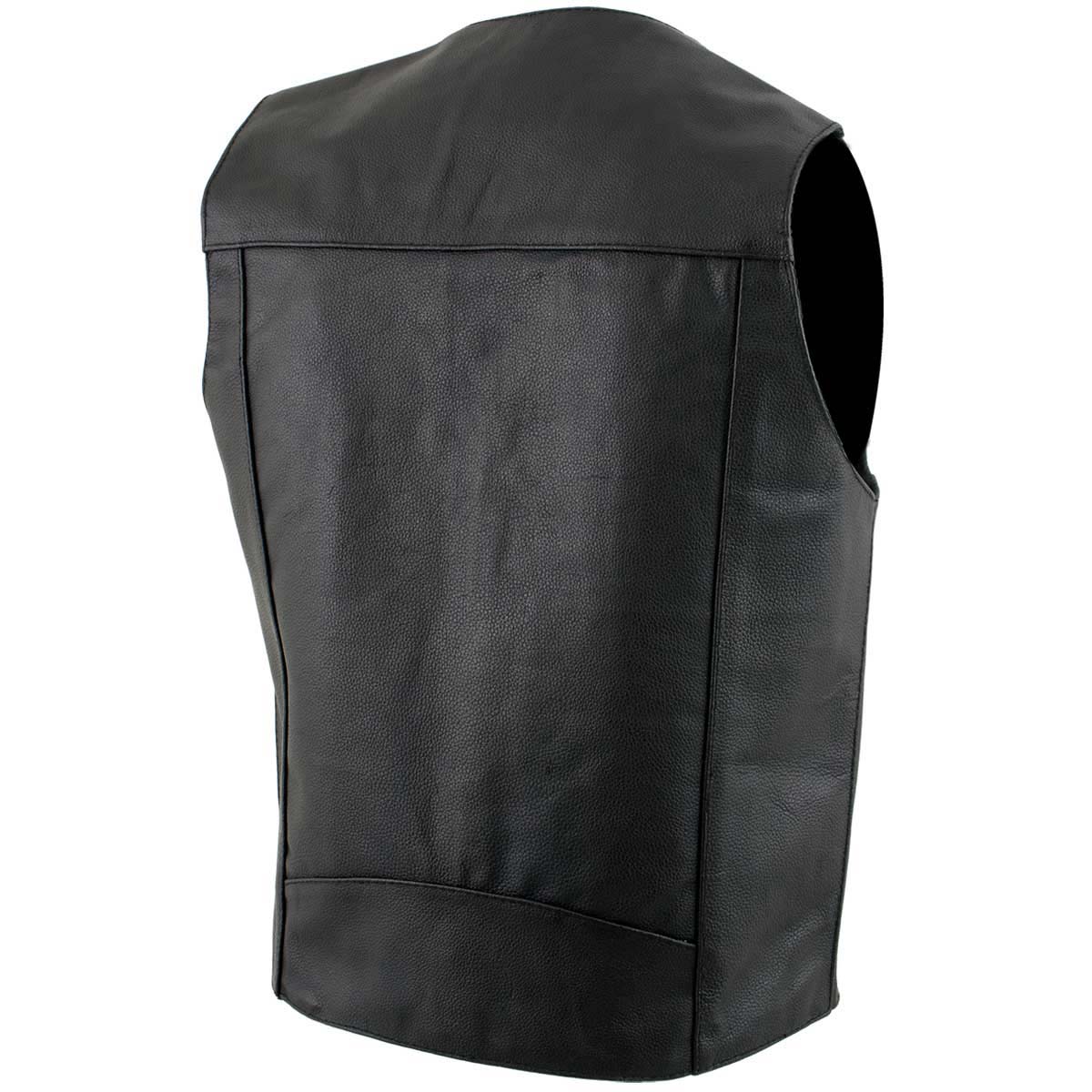 Milwaukee Leather Men's Black Western Style Style Motorcycle Vest - LKM3775