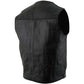 Milwaukee Leather Men's Black Classic Western Style Motorcycle Leather Rider Vest - LKM3778