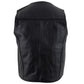 Milwaukee Leather Men's Black Classic Western Style Motorcycle Leather Rider Vest - LKM3778