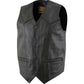 Milwaukee Leather Men's Black Classic Western Style Motorcycle Leather Rider Vest - LKM3778