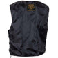 Milwaukee Leather Men's Black Classic Western Style Side Laced Motorcycle Leather Vest - LKM3779