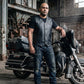 Milwaukee Leather Men's Black Classic Western Style Side Laced Motorcycle Leather Vest - LKM3779